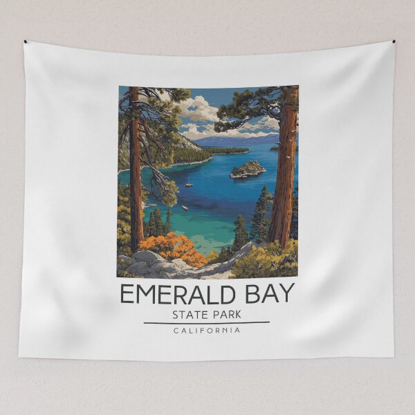 Item preview, Emerald Bay State Park - California designed and sold by GoodOldVintage.