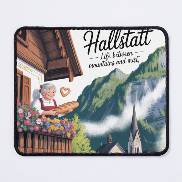 Item preview, Hallstatt Austria Sticker | Storybook-Style Alpine Village Scene designed and sold by Timeless Design.