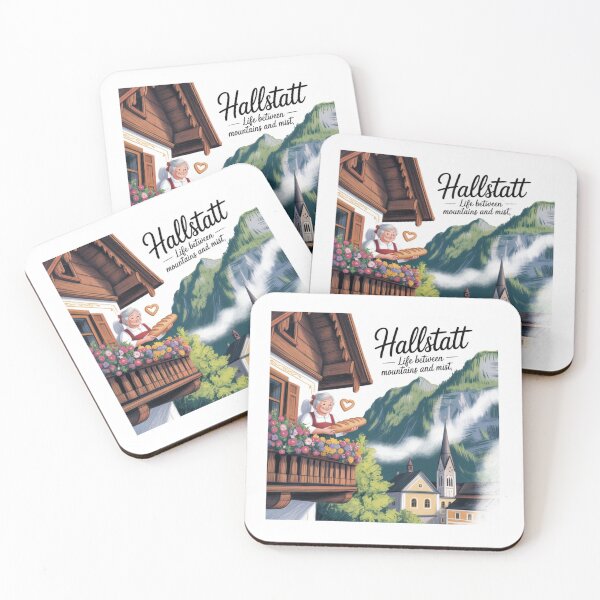 Item preview, Hallstatt Austria Sticker | Storybook-Style Alpine Village Scene designed and sold by Timeless Design.