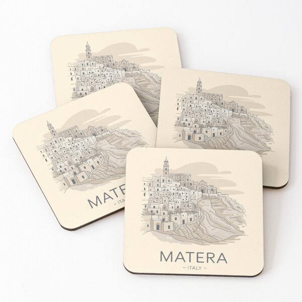 Item preview, Matera Italy Sticker | Minimal Line Art Cave City designed and sold by Timeless Design.
