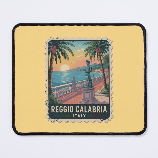Item preview, Reggio Calabria Italy Travel Stamp | Southern Heritage Art designed and sold by Timeless Design.