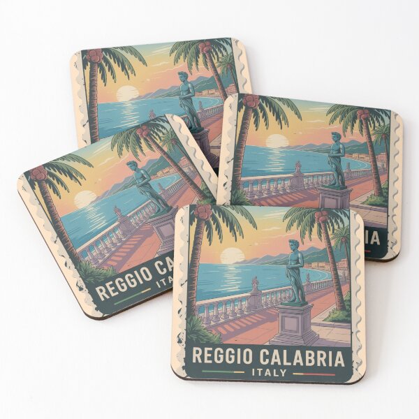 Item preview, Reggio Calabria Italy Travel Stamp | Southern Heritage Art designed and sold by Timeless Design.
