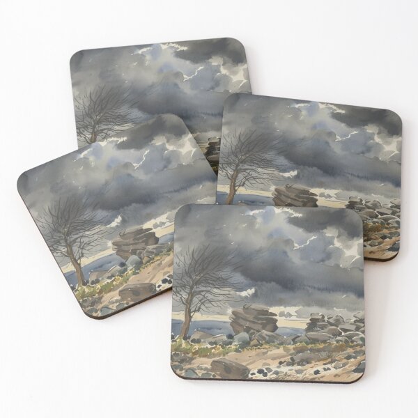 Item preview, Storm over Combestone Tor2 AI（watercolour + AI) designed and sold by artsmeow.