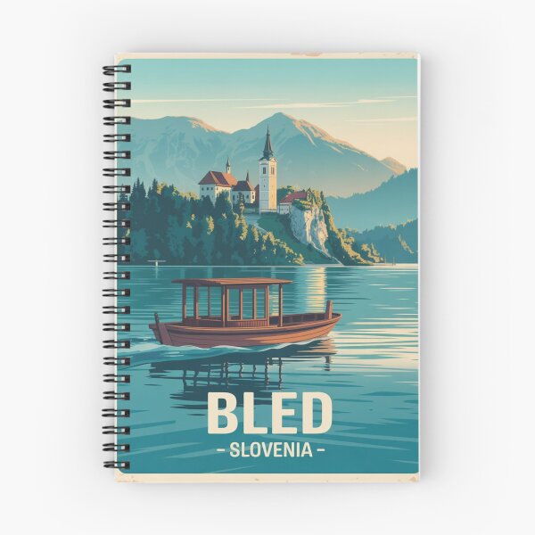 Item preview, Bled Slovenia Travel Stamp | Fairytale Lake designed and sold by Timeless Design.