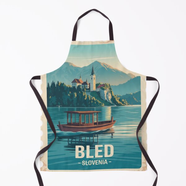 Item preview, Bled Slovenia Travel Stamp | Fairytale Lake designed and sold by Timeless Design.