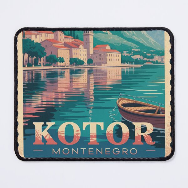 Item preview, Kotor Montenegro Travel Stamp | Hidden Bay Gem designed and sold by Timeless Design.