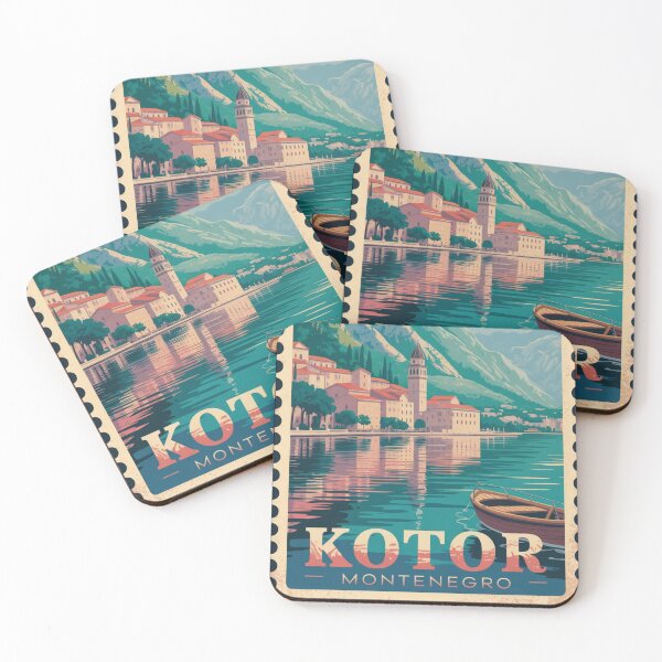 Item preview, Kotor Montenegro Travel Stamp | Hidden Bay Gem designed and sold by Timeless Design.