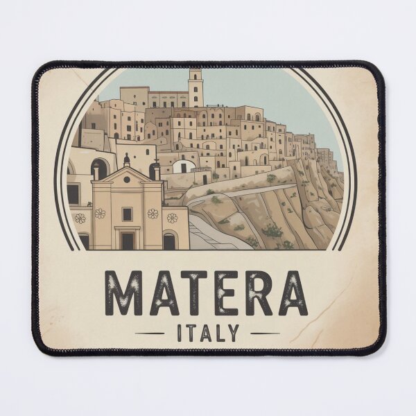Item preview, Matera Italy Vintage Travel Stamp | City of Stone designed and sold by Timeless Design.