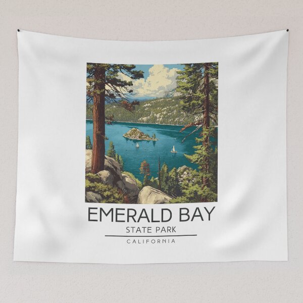 Item preview, Emerald Bay State Park - California designed and sold by GoodOldVintage.