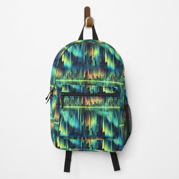 Item preview, Futuristic Aurora Borealis City of Light designed and sold by MidArtForge.