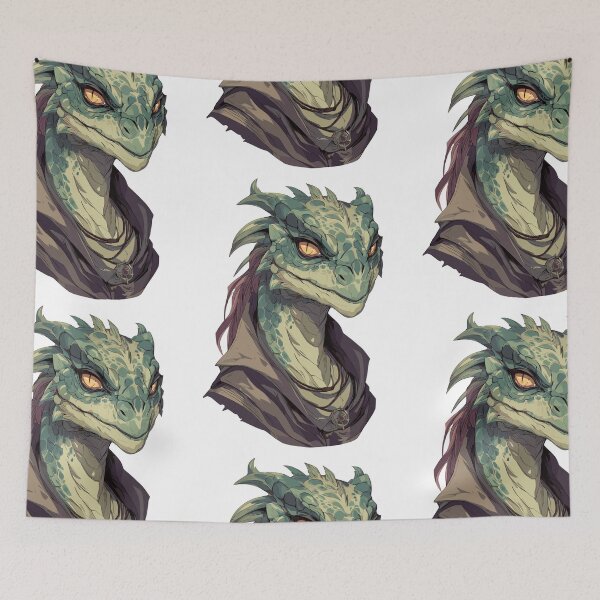 Item preview, Tribal DnD Lizardfolk Creature RPG Art designed and sold by bapupa.