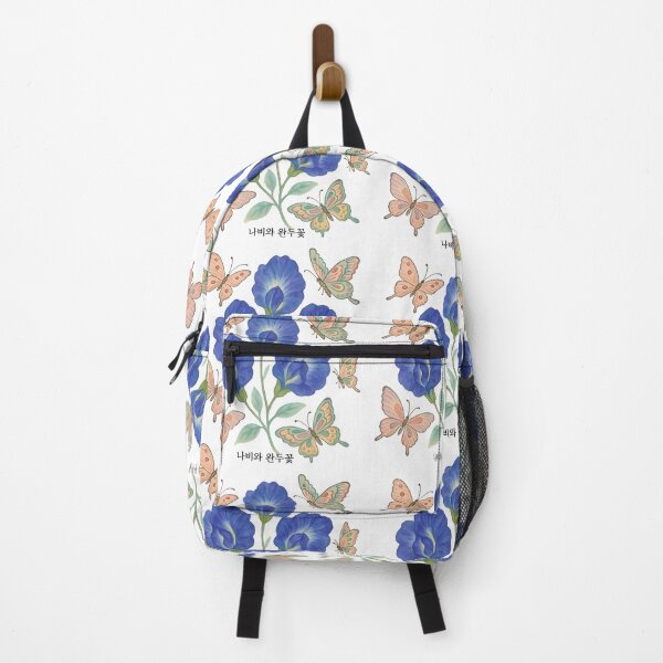 Item preview, Minhwa Garden Flight – Butterfly Pea with Folk Butterflies (Transparent) designed and sold by bloomling.