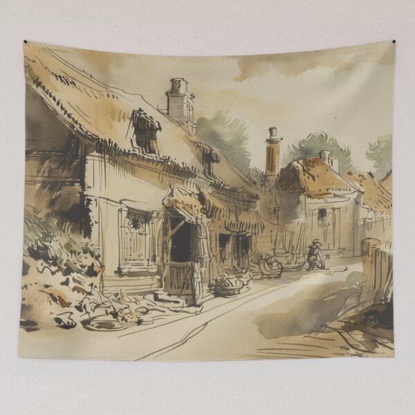 Item preview,  Stokenham2（watercolour + AI) designed and sold by artsmeow.