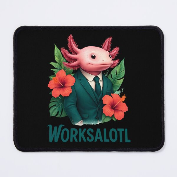 Item preview, Worksalotl Funny Axolotl Workaholic Animal Pun designed and sold by RockFireMerch.