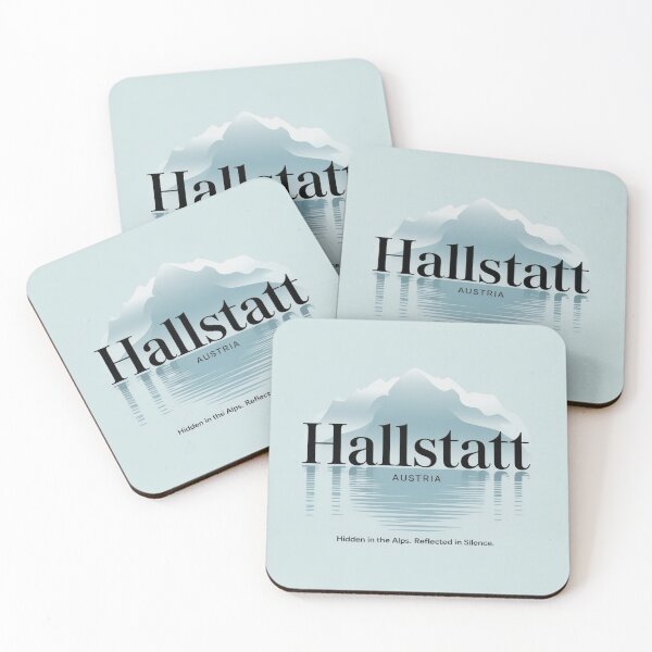 Item preview, Hallstatt Austria Typography Sticker | Minimal Travel Word Art designed and sold by Timeless Design.