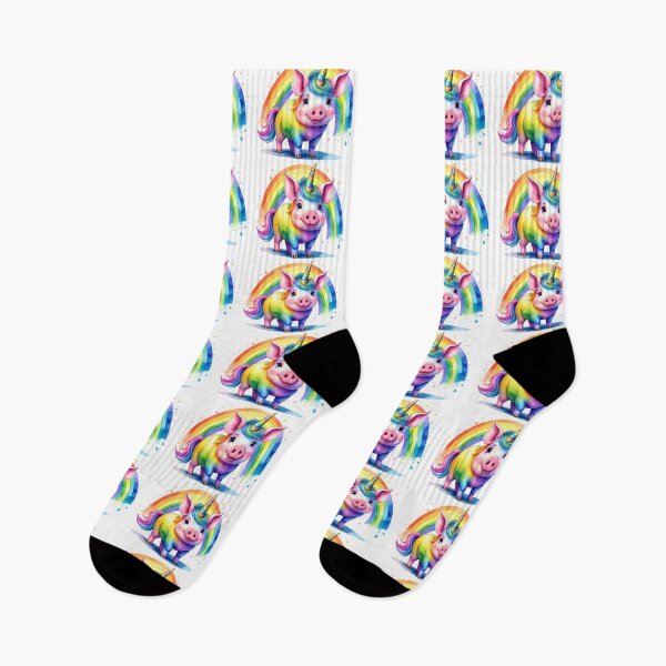 Item preview, Unicorn Rainbow Pig designed and sold by caffin8ed.