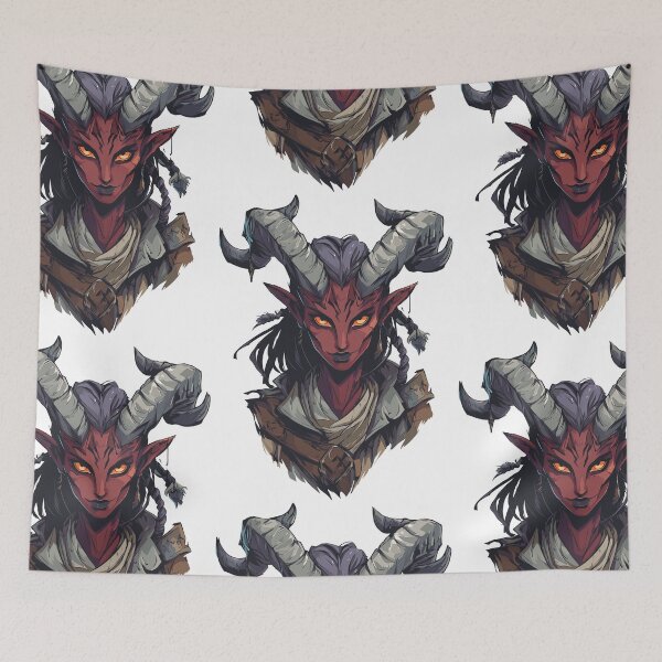 Item preview, Demonic DnD Tiefling Art designed and sold by bapupa.