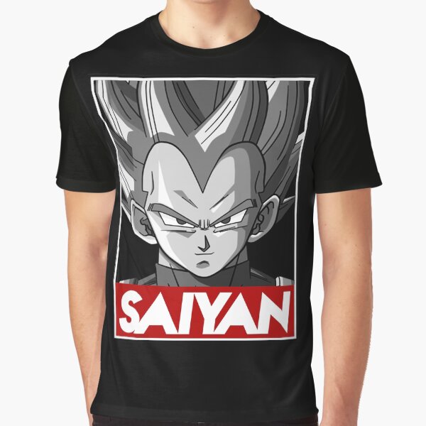 Vegeta Saiyan Obey Graphic T-Shirt