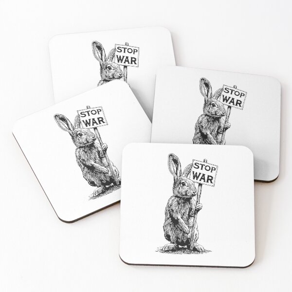 Item preview, Banksy Rabbit Protest Message - Stop War designed and sold by hamishby.