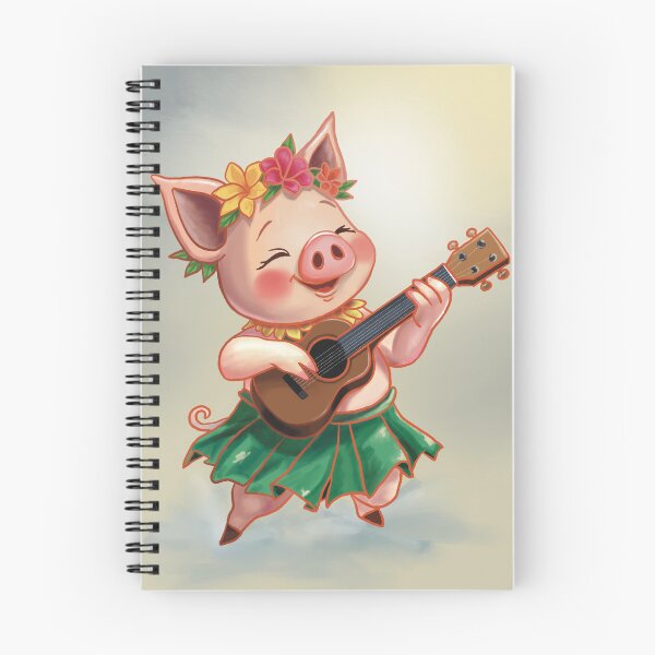 Item preview, Rockin’ Piggy Tunes – Cartoon Pig with Guitar designed and sold by NatureBrushbyMariela.