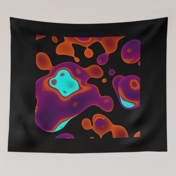 Item preview, Neon Ooze – Retro Lava Blob Pattern designed and sold by JaroPrints.