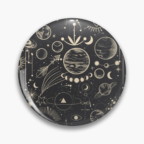 Item preview, Cosmic Occult Aesthetic | Celestial Gothic Space Pattern | Occult Planets & Moons designed and sold by EnchantedDesigns .