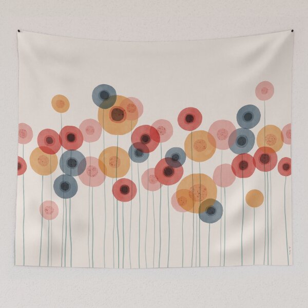 Item preview, Round wildflowers designed and sold by Elbuenlimon.