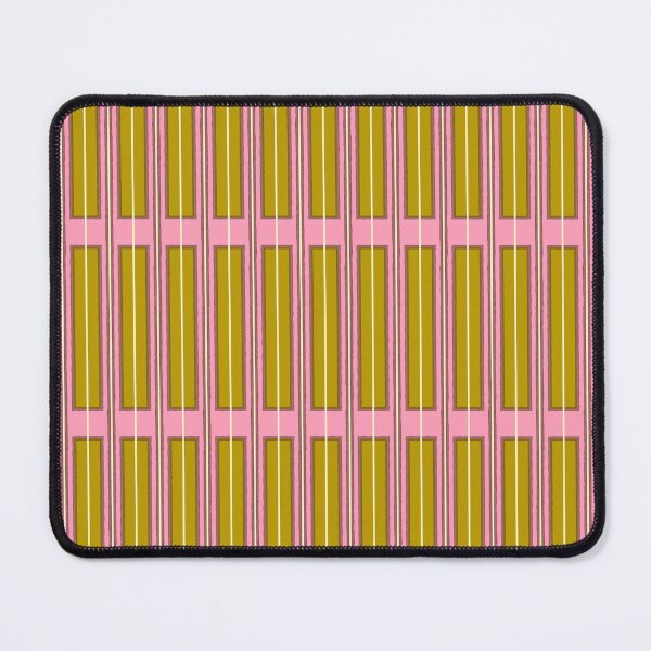 Item preview, Eclectic Geometric Geo Box Striped Pattern in Pink Chartreuse Brown Cream designed and sold by kierkegaard.