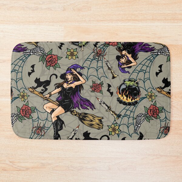 Item preview, Witchy Gothic Aesthetic | Gothic Witch & Broomstick Pattern | Spooky Alternative Magic designed and sold by EnchantedDesigns .