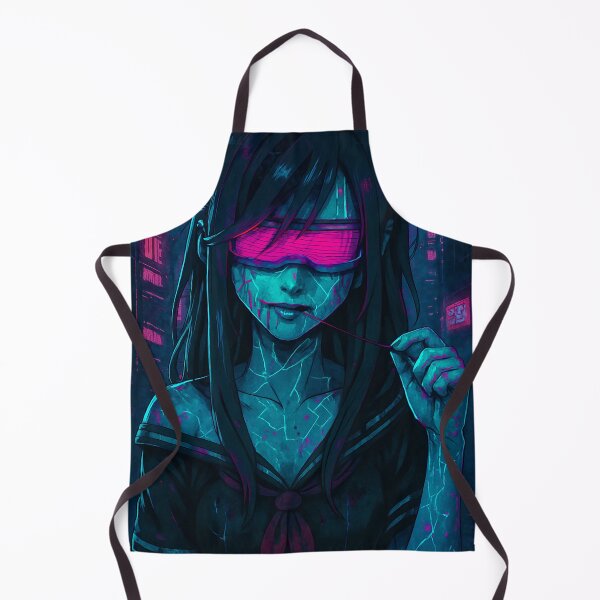 Item preview, Cyberpunk Girl Under Neon Lights designed and sold by Astriva.