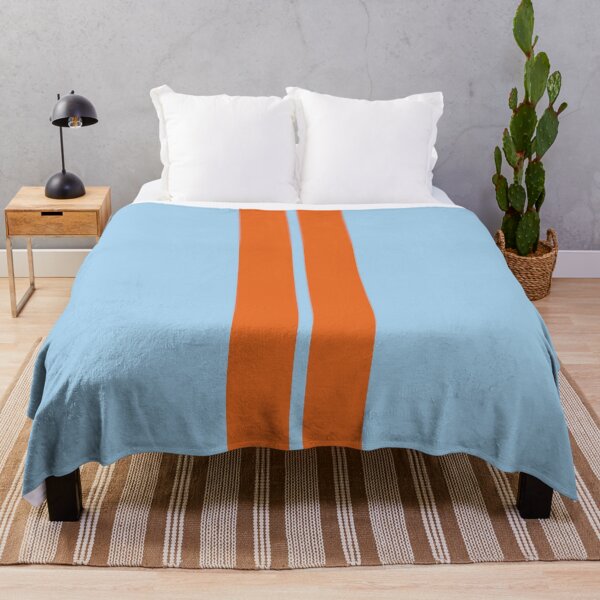 Item preview, Dual Racing Stripes - Small Gap (Orange - Baby Blue) designed and sold by Racing Stripes Only.