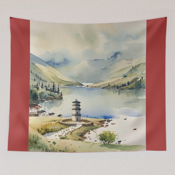 Item preview, Jacobite monument, scotland2（watercolour + AI） designed and sold by artsmeow.