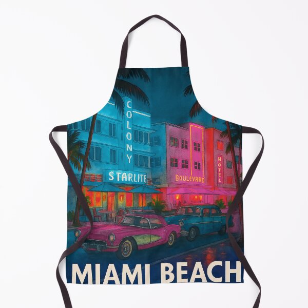 Item preview, Miami Beach Florida Travel Sticker and Poster designed and sold by SusannesArtShop.