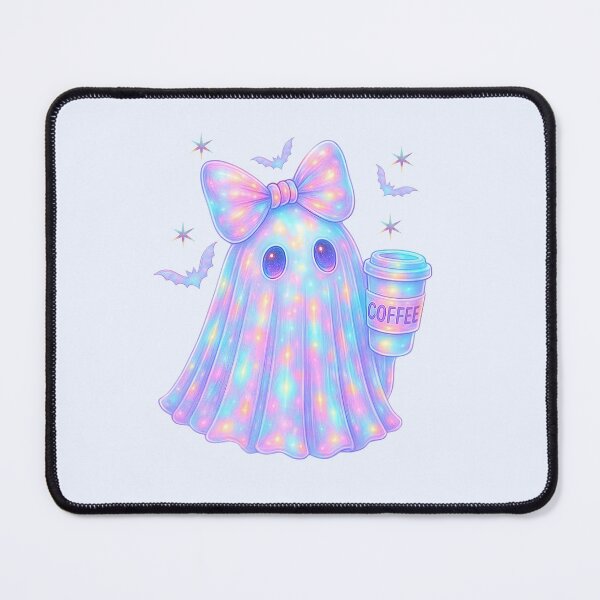 Item preview, Coquette glowing ghost and coffee-pastel designed and sold by FatBirdie.