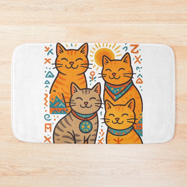 Artikelvorschau, Fröhliche Morgenkatzen im Amazigh-Stil entworfen und verkauft von salimarts5dz.