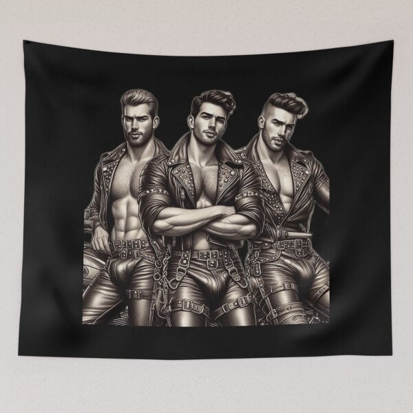 Item preview, Tom of Finland Tribute - Leader of The Pack Gay Berlin Leather Biker Leder Pride Graphic Design designed and sold by ItsAKinkThing.
