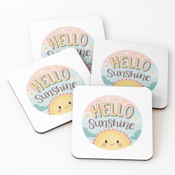 Item preview, Hello Sunshine Cute Happy Sun Positivity Good Vibes Sticker T-Shirt Gift designed and sold by asliberry.