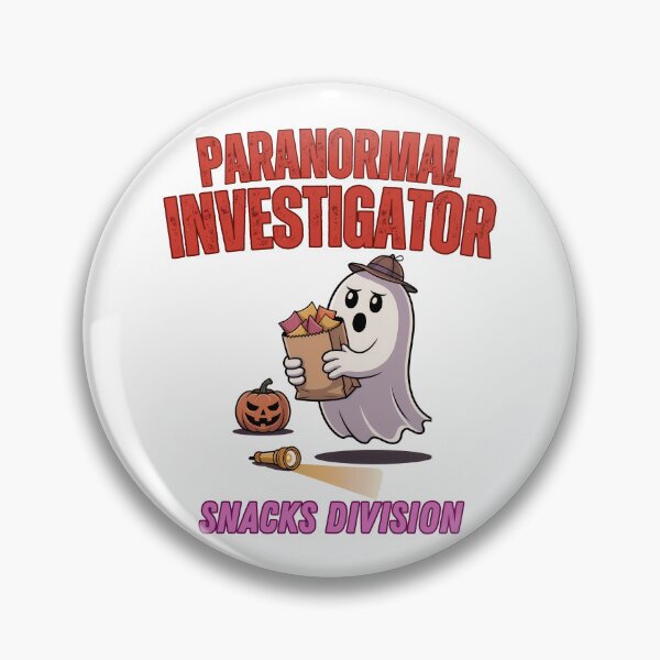 Item preview, Funny Ghost Halloween Art: Paranormal Investigator Snacks Division designed and sold by elynne9.