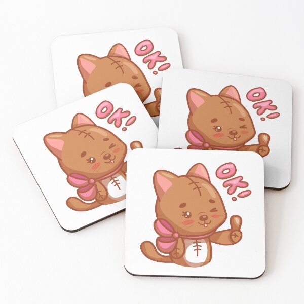 Item preview, Cute kawaii cat in OK style designed and sold by IrinaCuteLab.