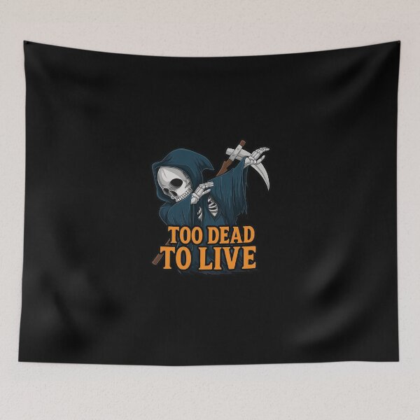 Item preview, Dark Humor Gothic Vibes | Too Dead To Live – Grim Reaper Dabbing Gothic Design designed and sold by EnchantedDesigns .