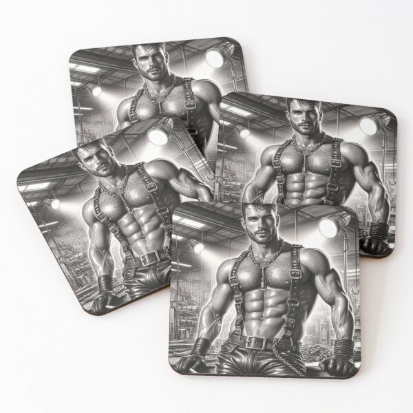 Item preview, Gay Body Shop Leather Daddy Muscle Power LGBTQ Gay Pride Graphic Design designed and sold by ItsAKinkThing.