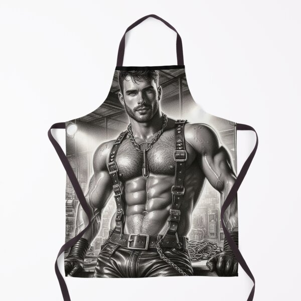 Item preview, Gay Body Shop Leather Daddy Muscle Power LGBTQ Gay Pride Graphic Design designed and sold by ItsAKinkThing.