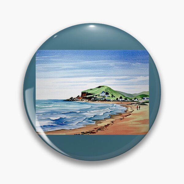 Item preview, A walk to Burgh Island（watercolour + AI） designed and sold by artsmeow.