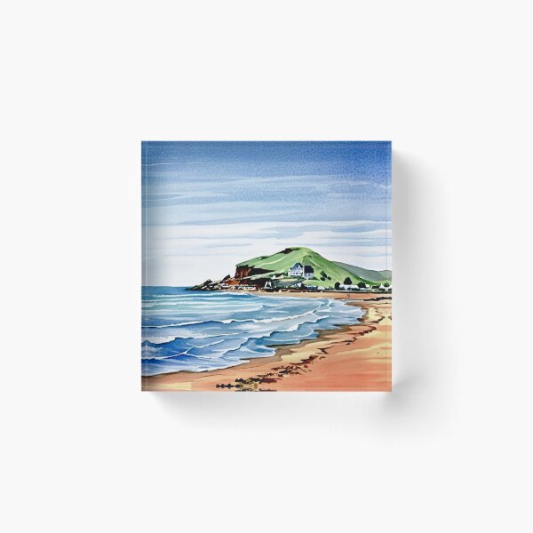 Item preview, A walk to Burgh Island（watercolour + AI） designed and sold by artsmeow.