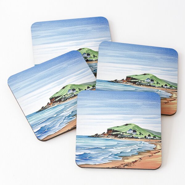 Item preview, A walk to Burgh Island（watercolour + AI） designed and sold by artsmeow.