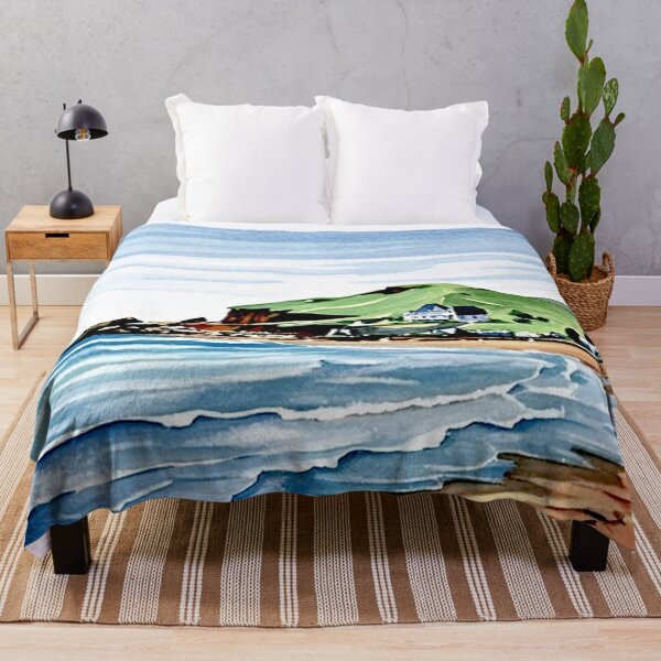 Item preview, A walk to Burgh Island(watercolour + AI) designed and sold by artsmeow.