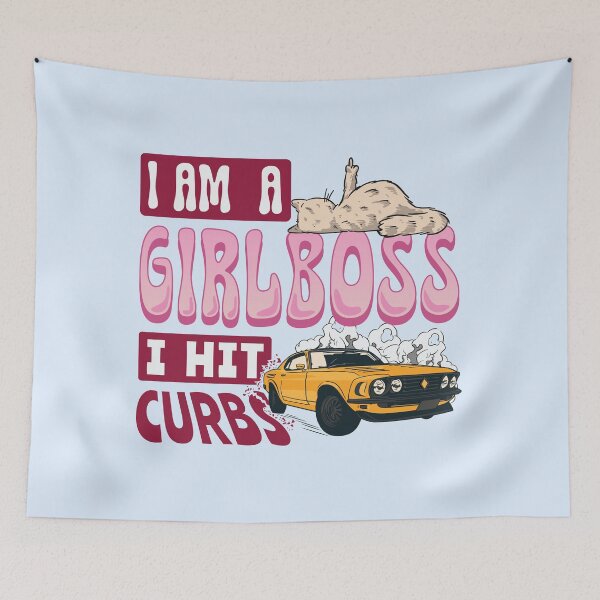 Item preview, I am a girlboss I hit curbs designed and sold by bemeowvelous collections.