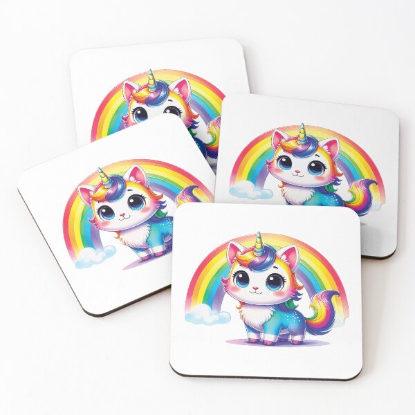 Item preview, Unicorn Rainbow Cat designed and sold by caffin8ed.