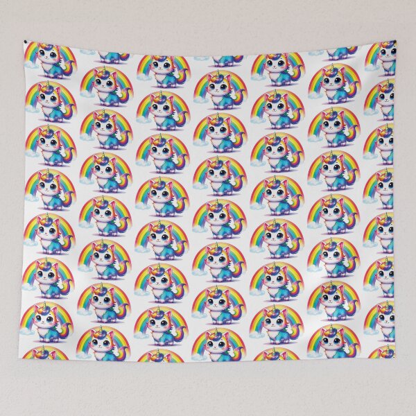 Item preview, Unicorn Rainbow Cat designed and sold by caffin8ed.