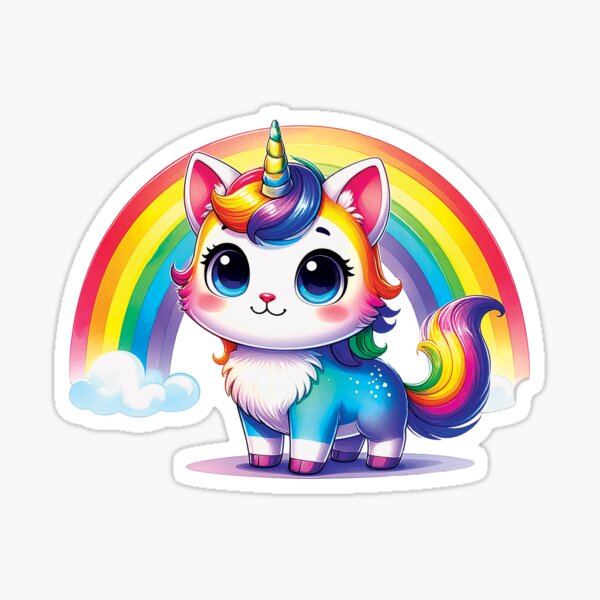 Item preview, Chat arc-en-ciel licorne designed and sold by caffin8ed.